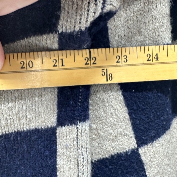 Madewell Women's Cardiff Checkerboard Crewneck Sweater Blue Beige Size S - Picture 8 of 8